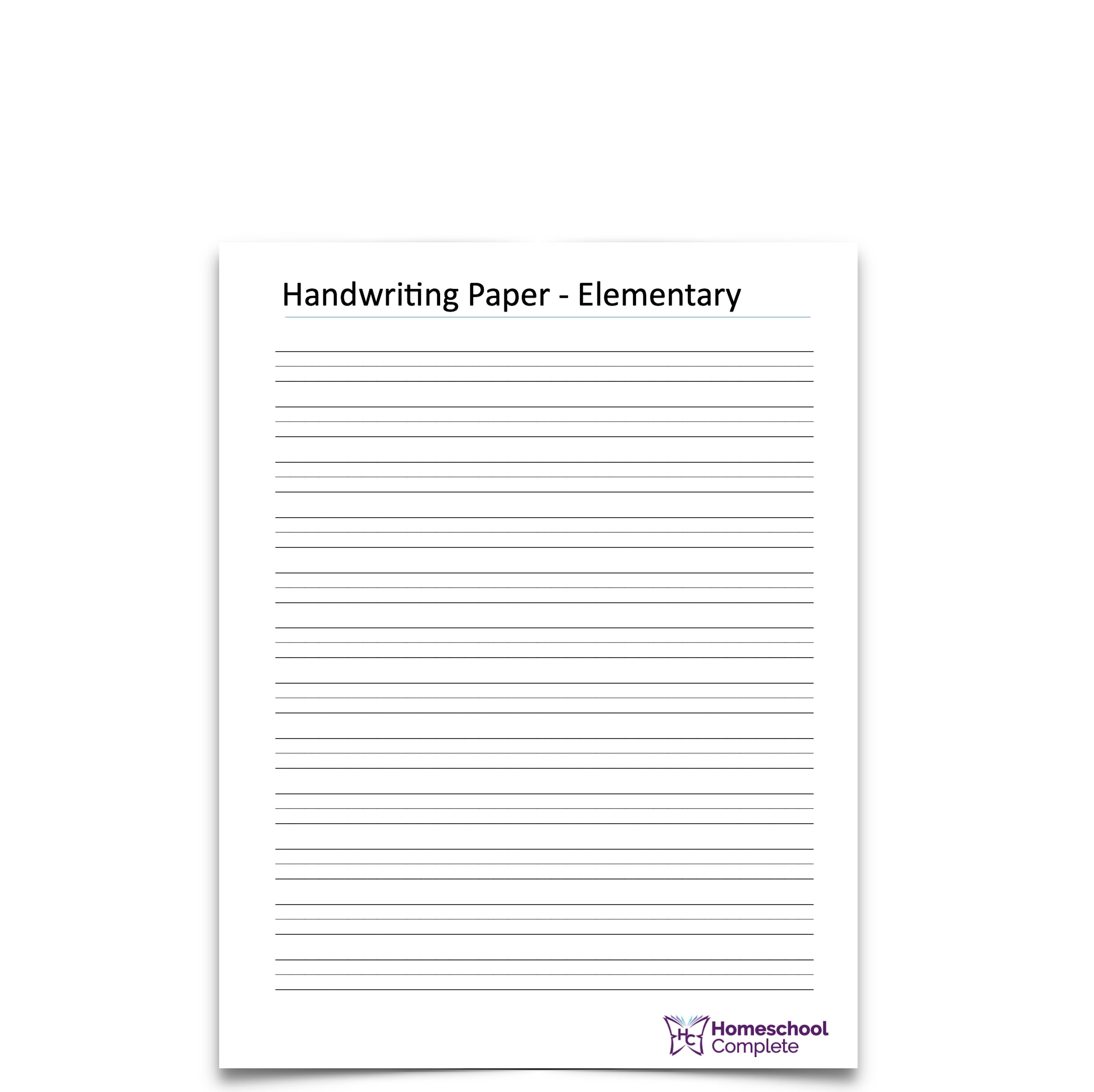 Handwriting Paper: Elementary